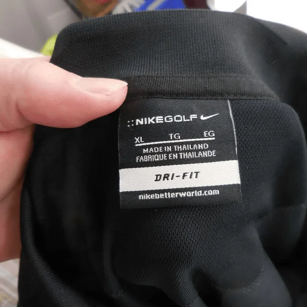 NIke Golf Tropic‎ Oil Company Mobil Delvac Black Mens XL Polo Shirt